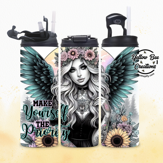 20oz Tumbler - Make yourself the priority, wings