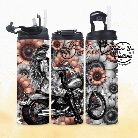 20oz Tumbler - Badass biker chic