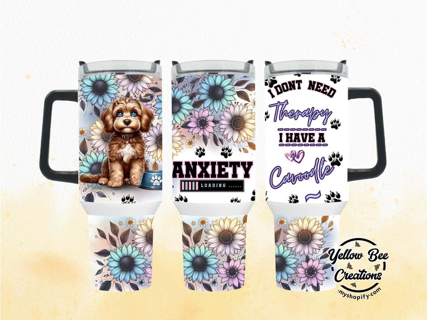 40oz & 30oz Tumbler - Cavoodle, I don't need therapy I have a Cavoodle