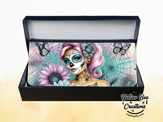 Purse - Sugar skull, pastel web