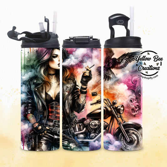 20oz Tumbler - Biker chic