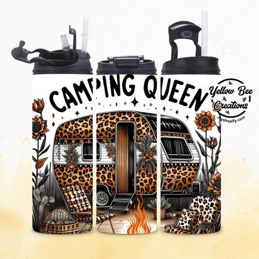 20oz Tumbler - Camping Queen