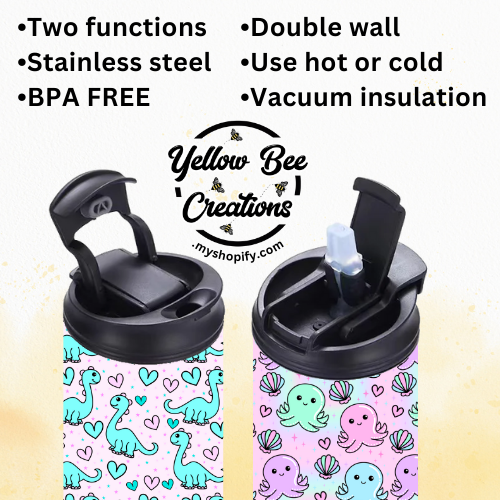 20oz Tumbler - 3 Little cows with drinks purple